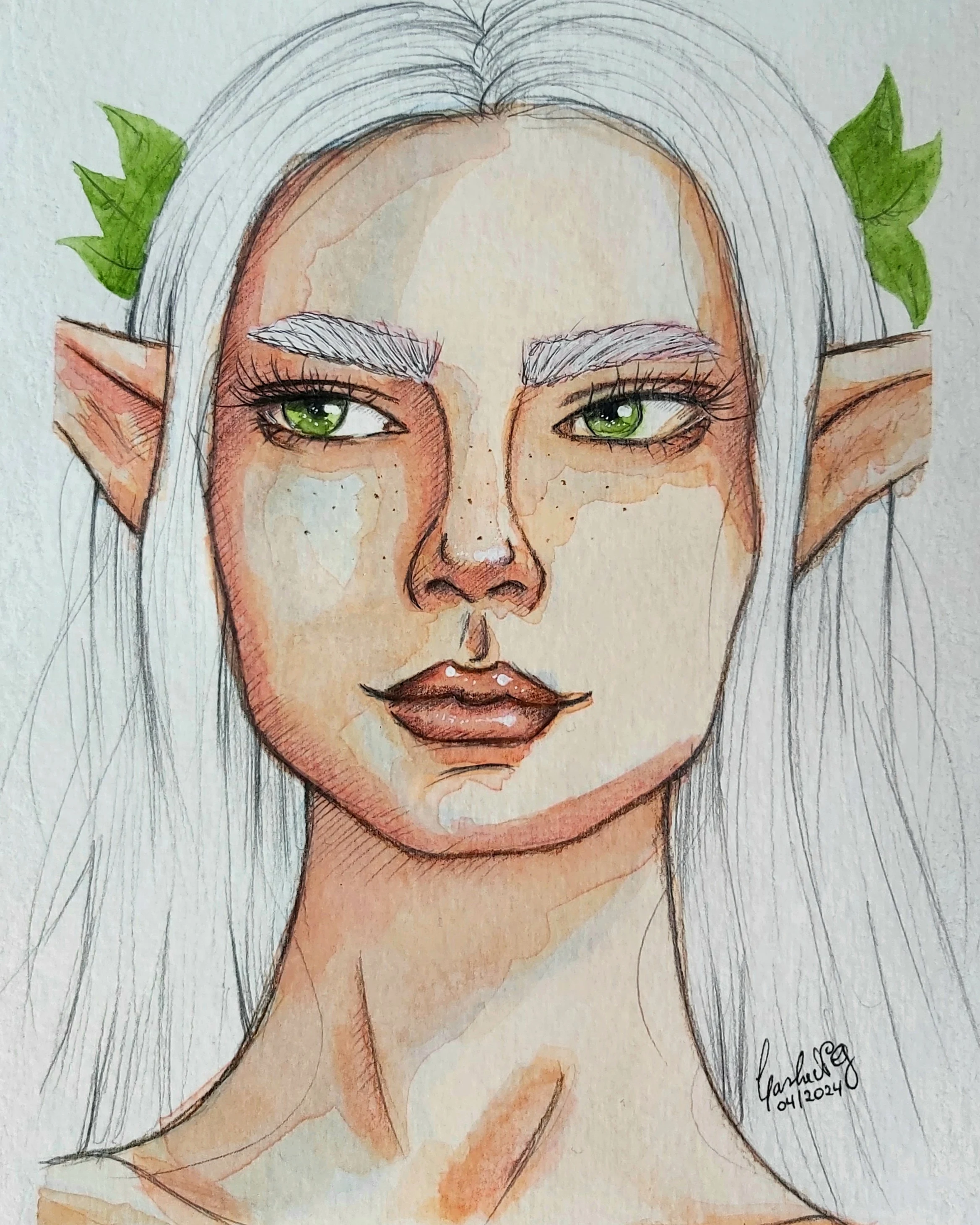 Dibujo de un elfo