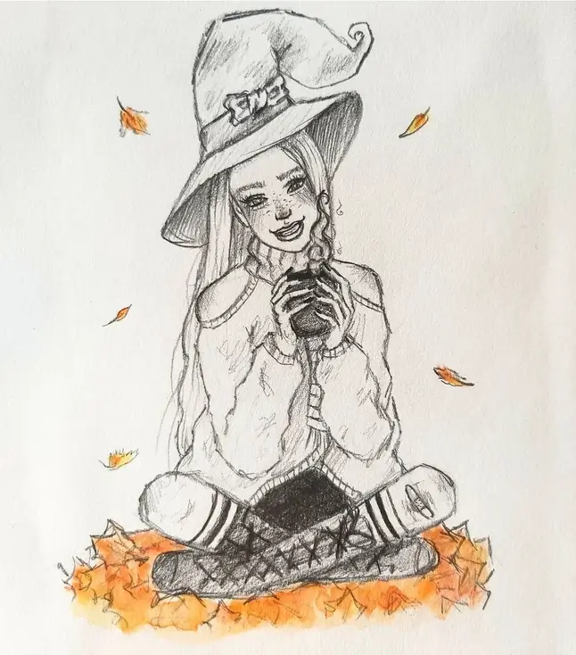 Dibujo de una bruja