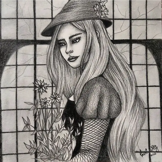 Dibujo de una bruja